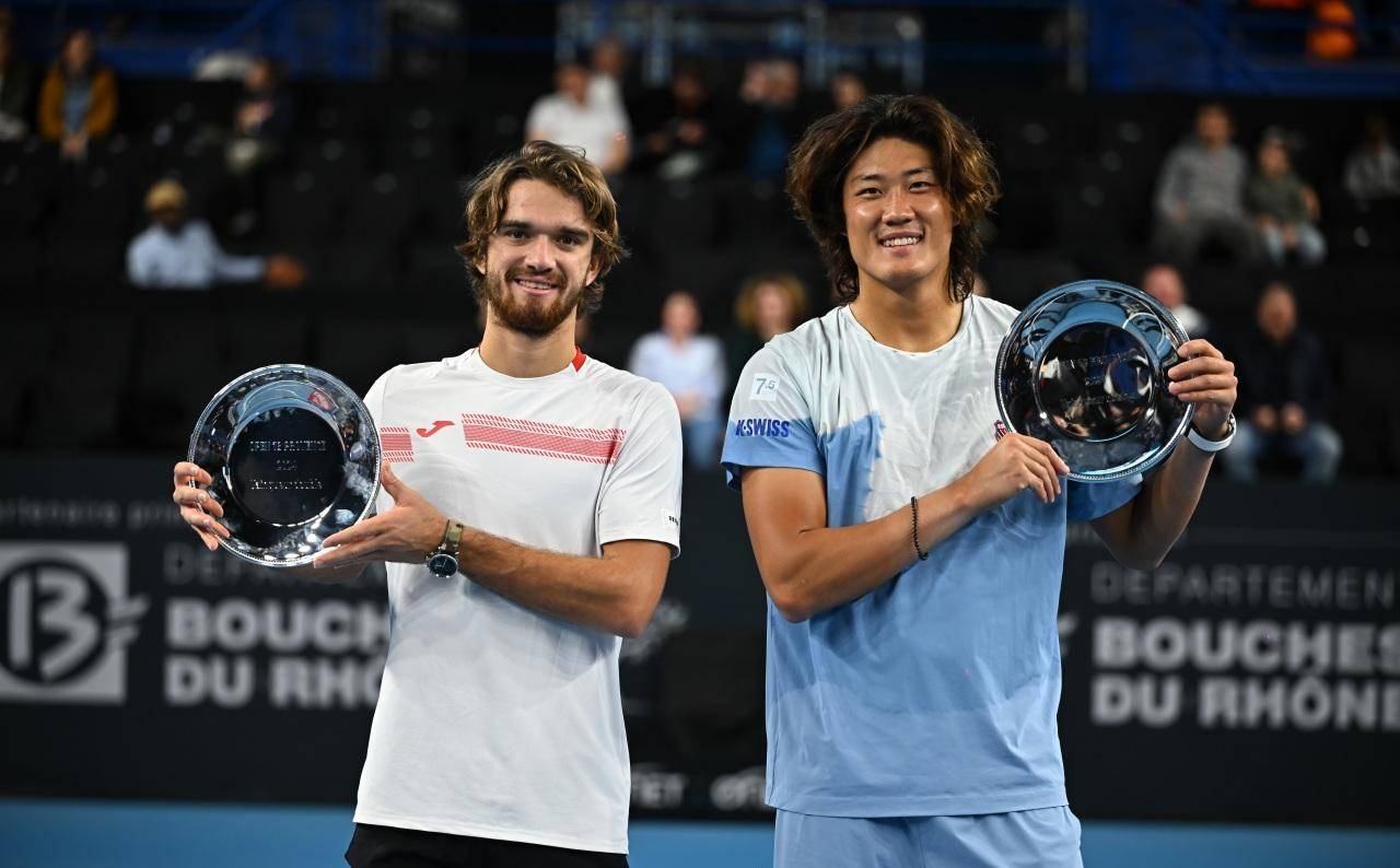 ATP250马赛双打冠军，张志臻在一项赛事中创造了两项中国网球历史！