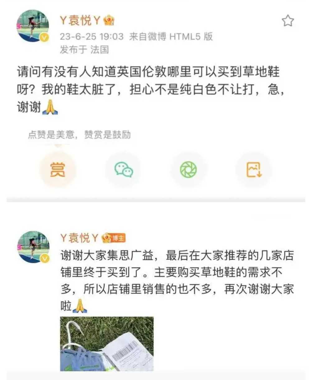 袁悦签大金主苦尽甘来，温网买鞋风波成往事